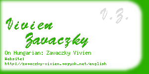 vivien zavaczky business card